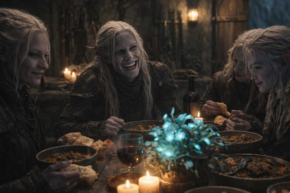 Family dinner before the storm