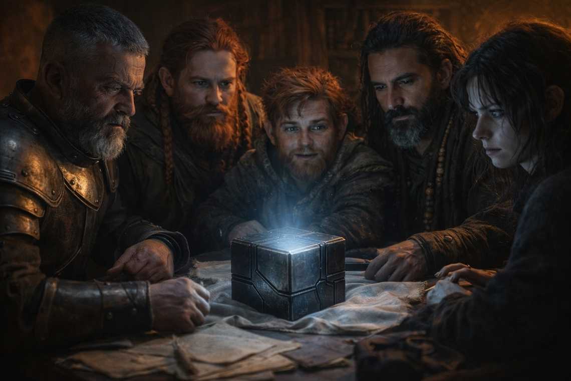 Five strangers bound by the artifact