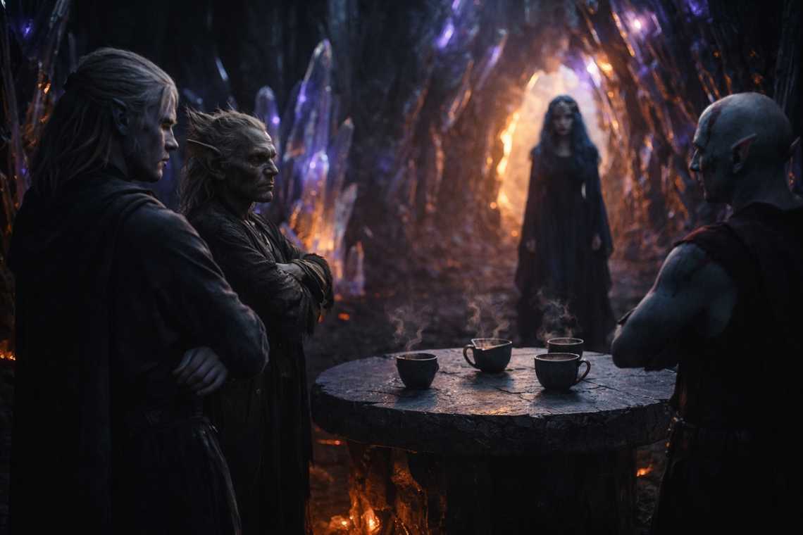 Nyxara enters the clearing