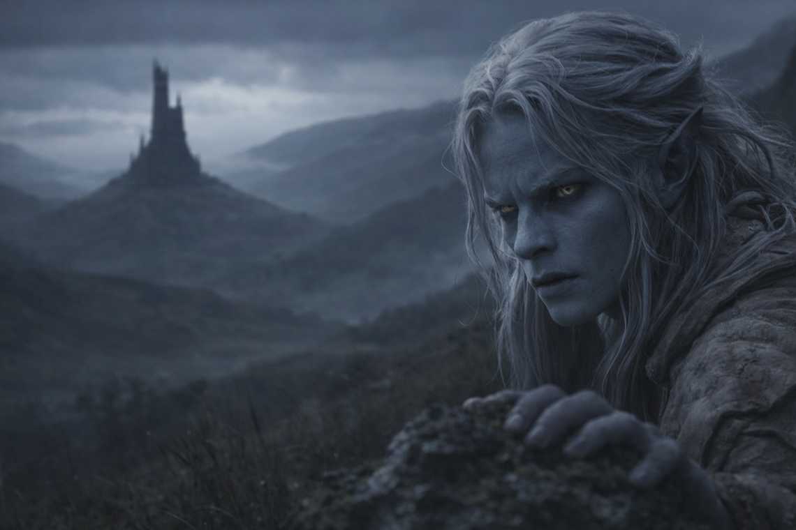 A lone tower on the horizon