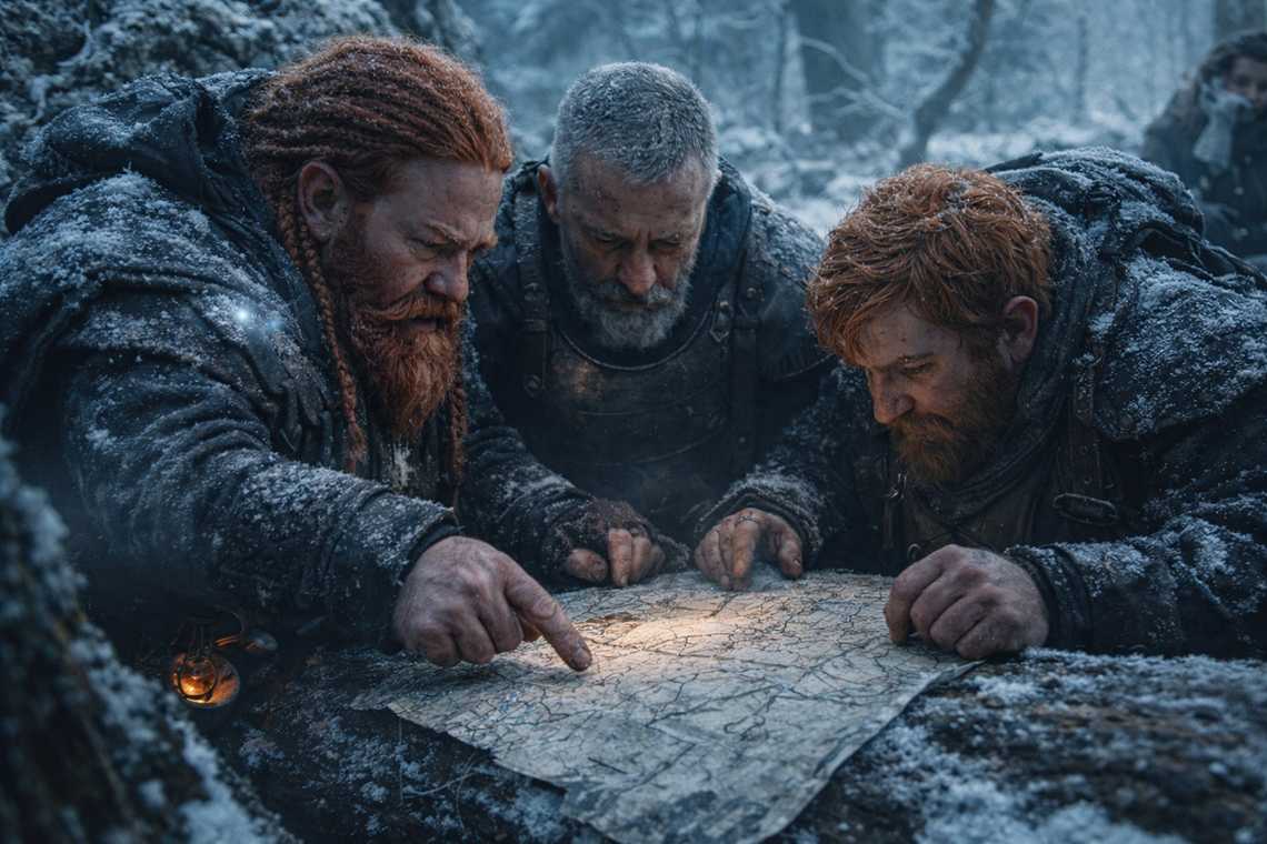 Dulint and Eldric settle the compromise, the route north finally agreed upon