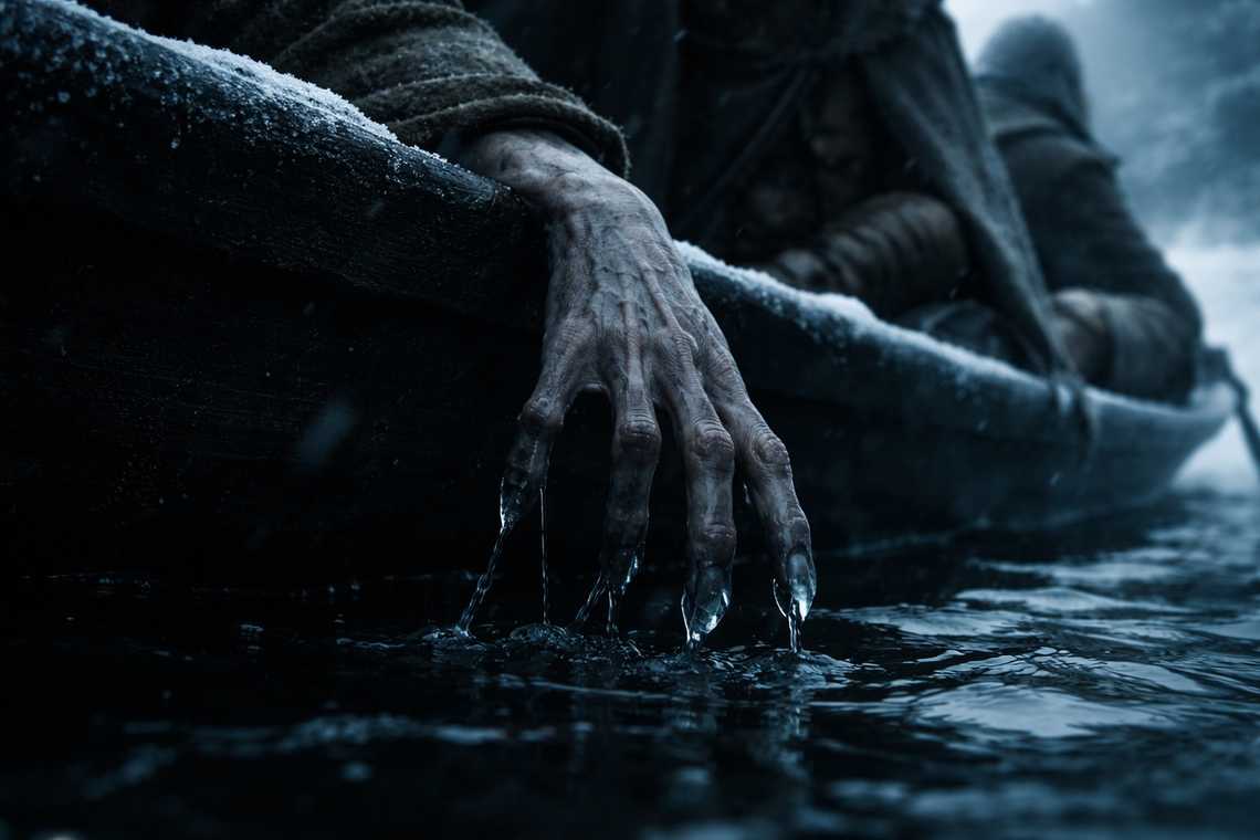 Drow hand with grey-tipped fingers