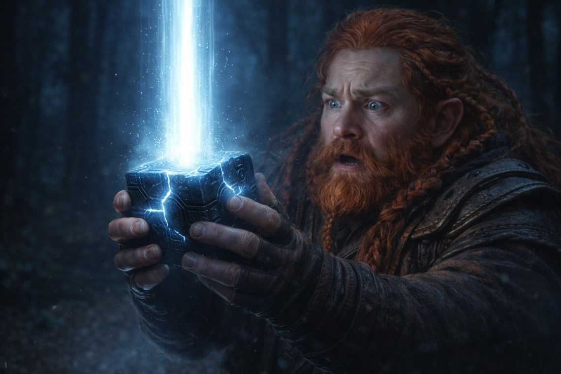 The cube acting like a distant beacon fire