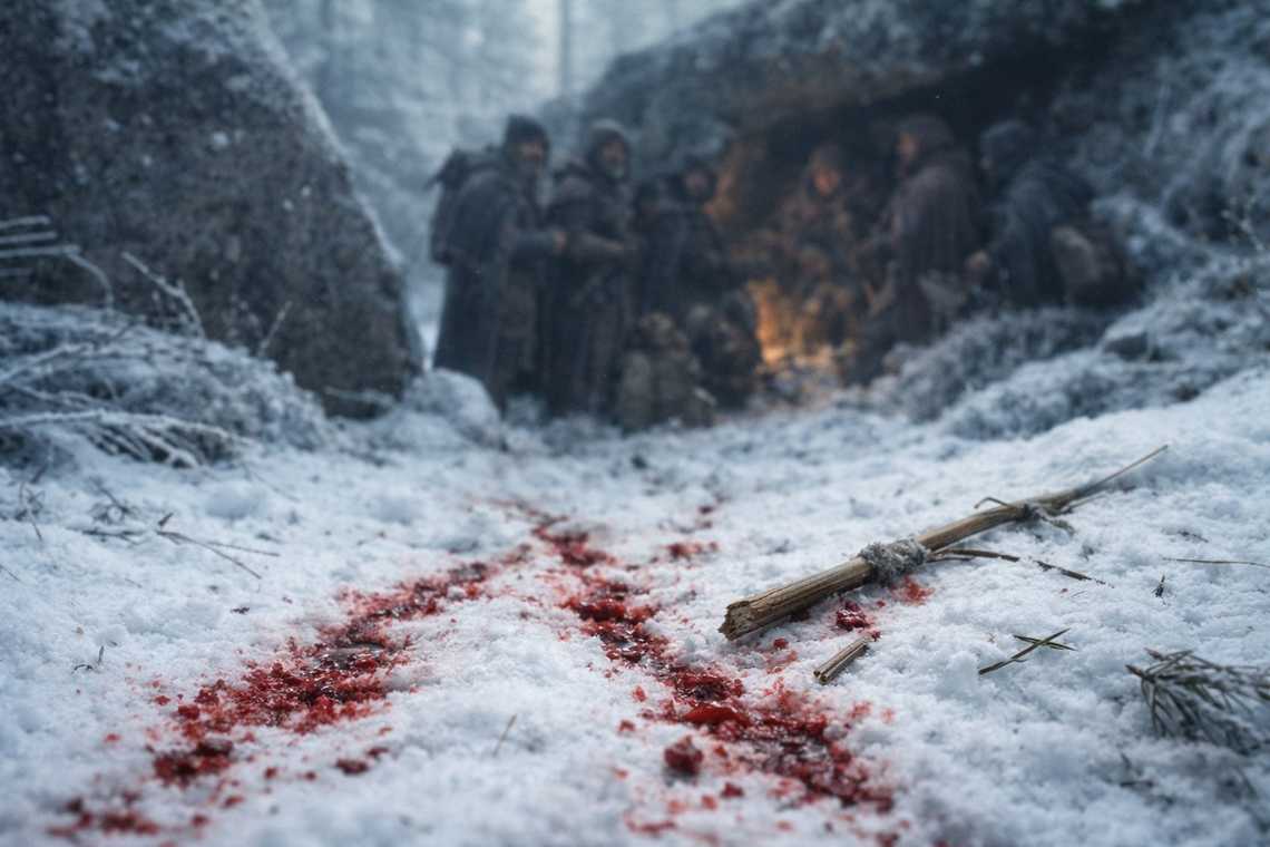 blood on snow