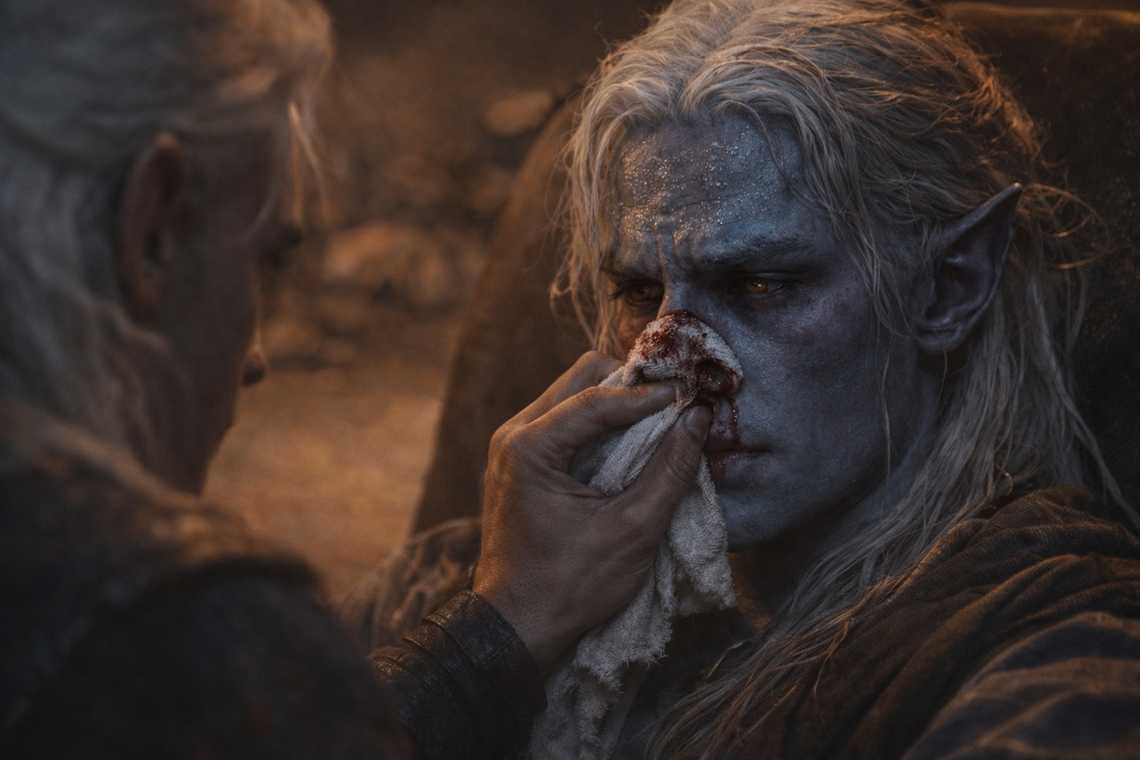 Exhausted aftermath after the strike