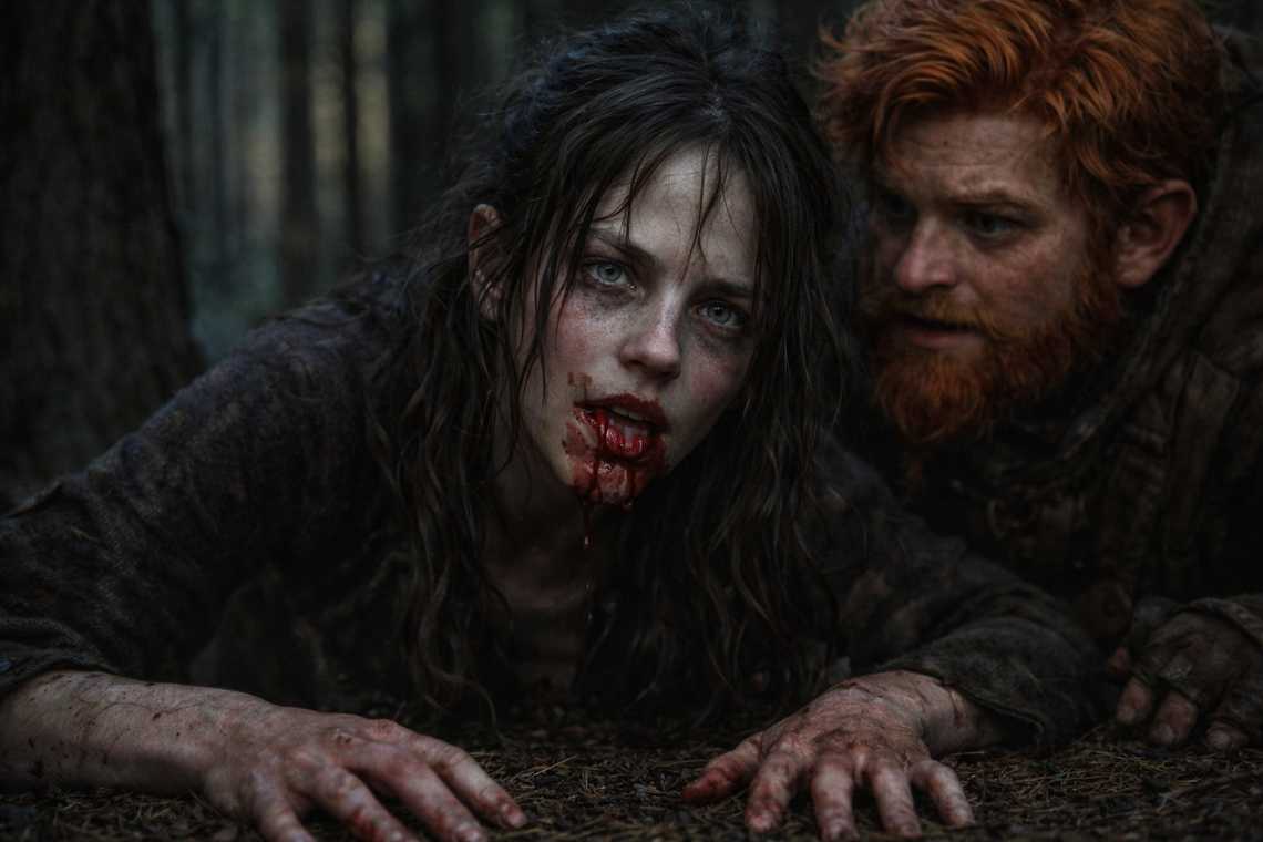 Maris on her knees after the vision