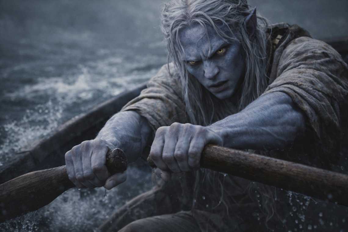 Rowing while counting to keep himself from breaking