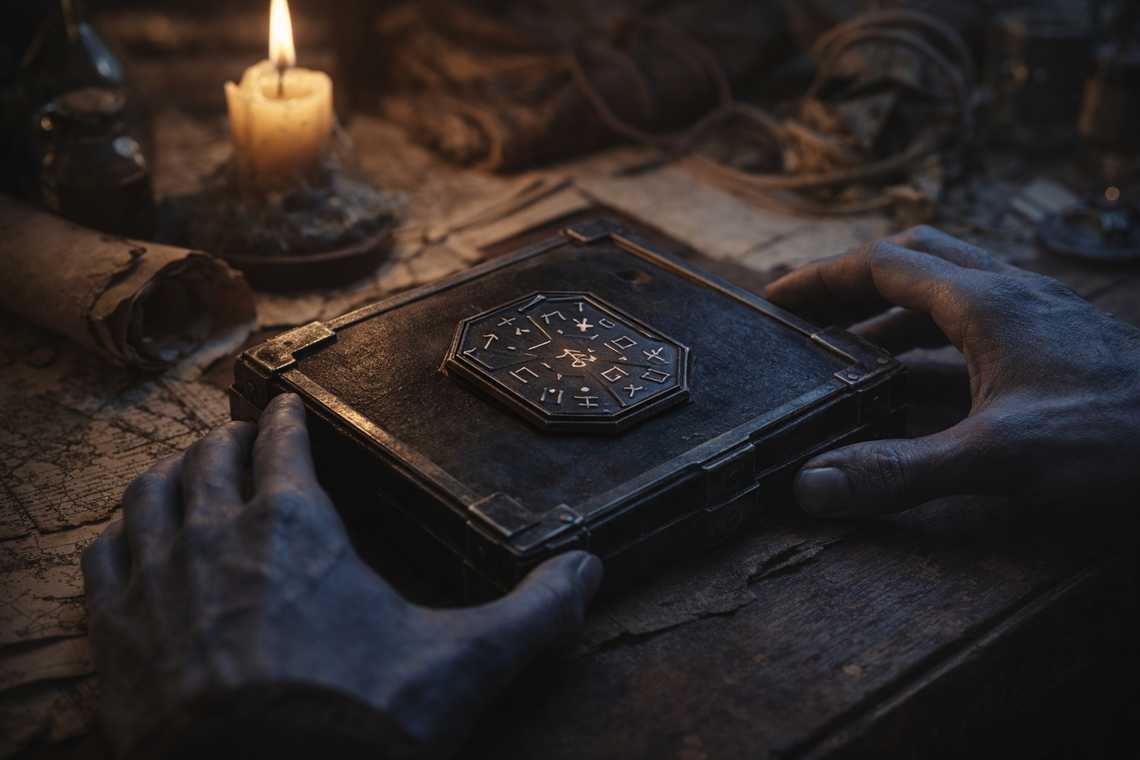 Artifact box opened on the preparation table