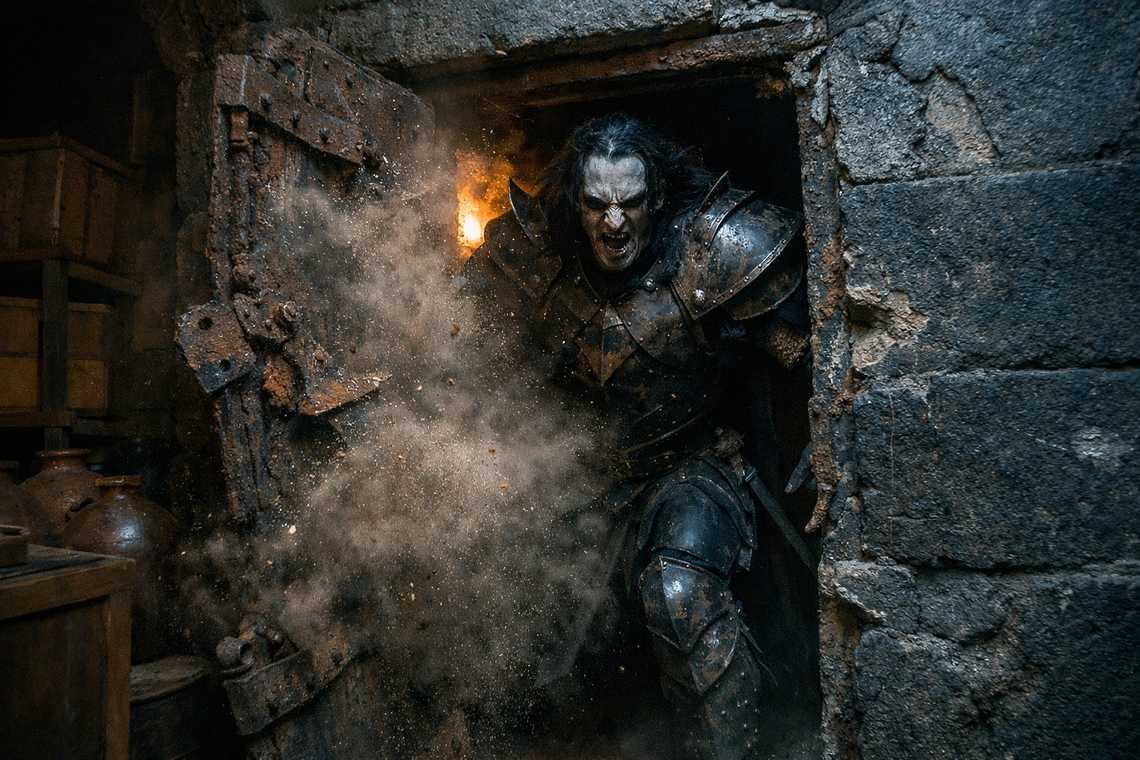 Rusty door mechanism breaking open