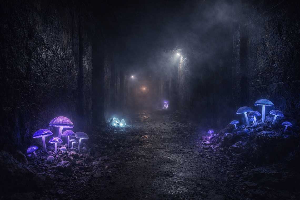 Smoke-filled corridor in chaos