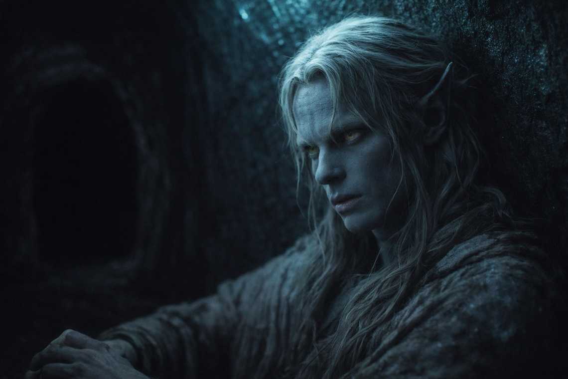 Drusniel counting hours and waiting in the dark cave