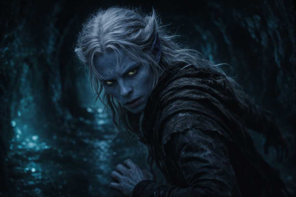 Drusniel walking back through paranoid shadows