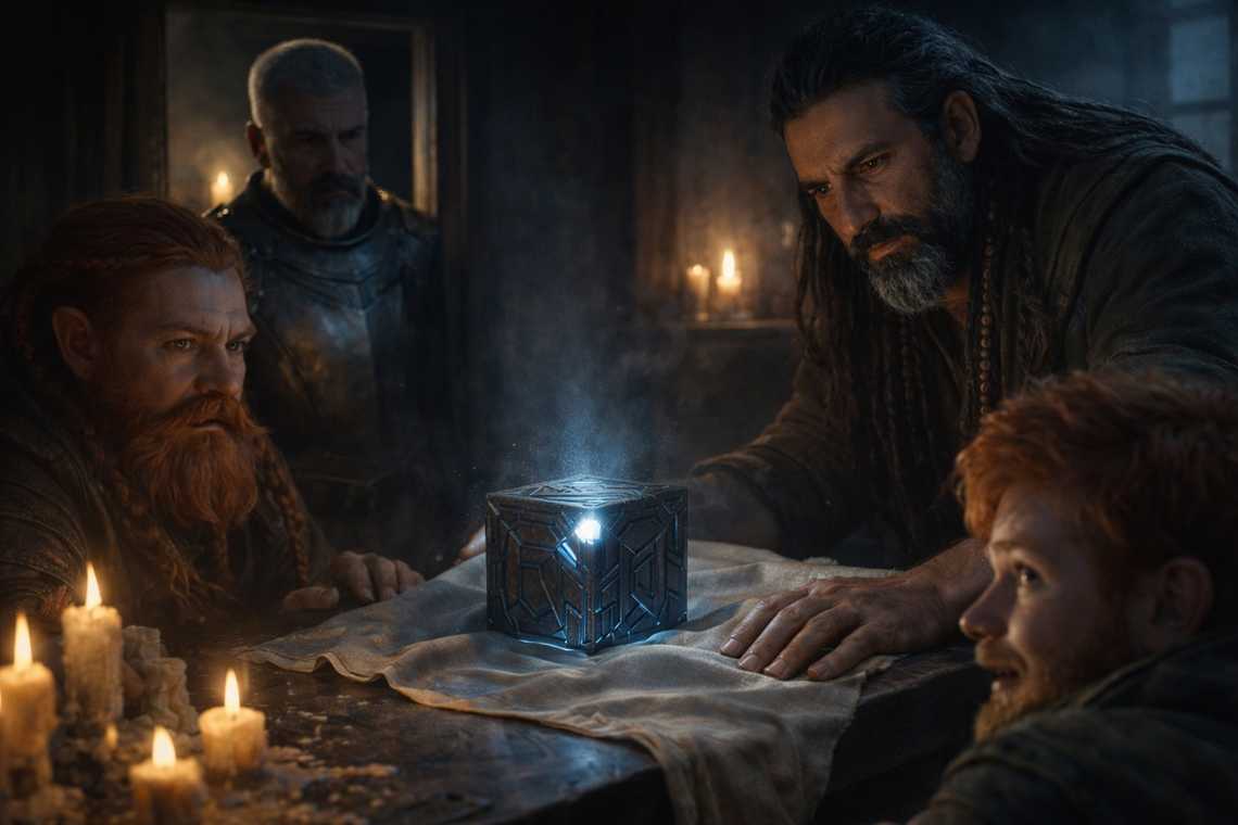 Eldric meets the dwarves in the room