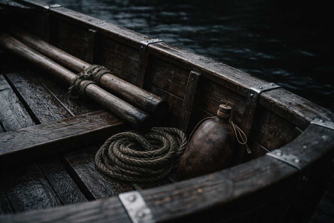 Reinforced hull and minimal supplies prepared for crossing