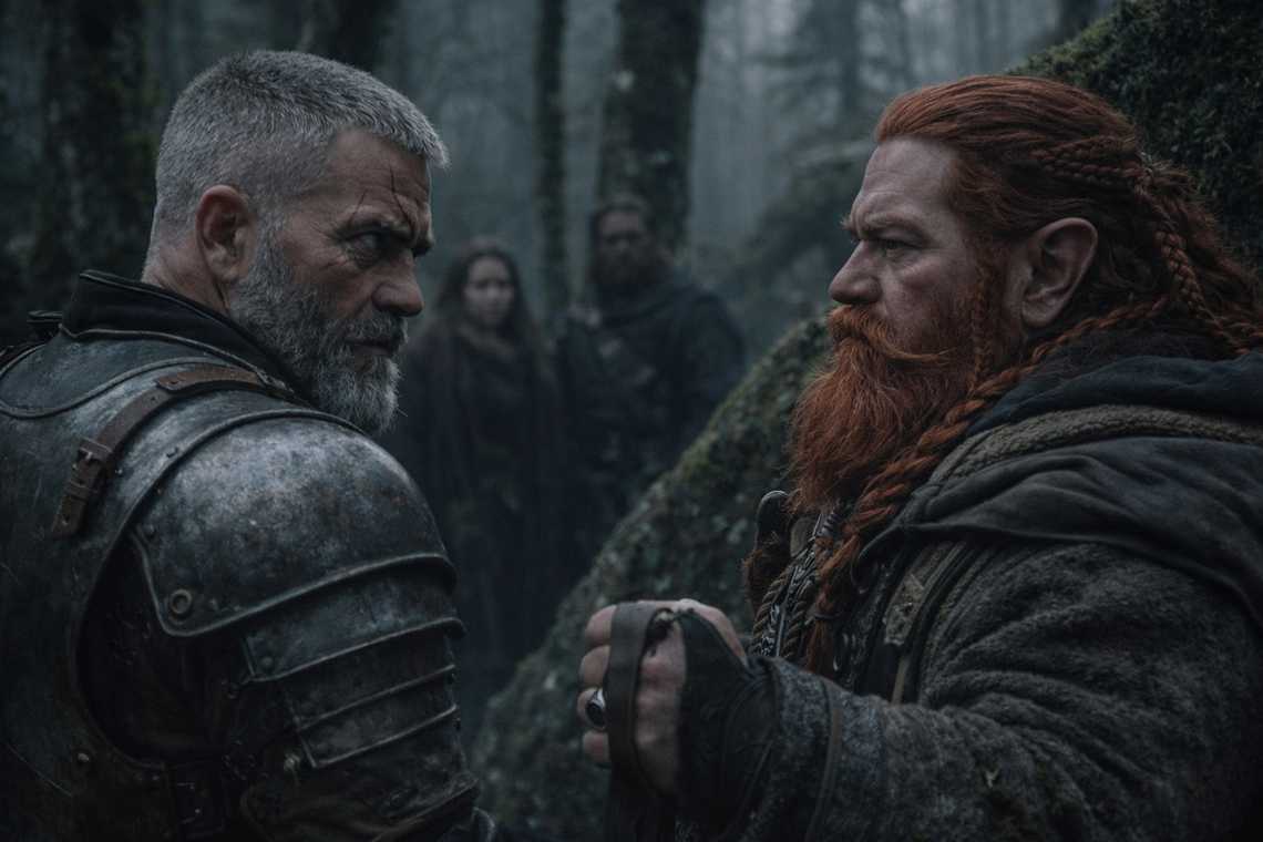 Eldric with a hard stare