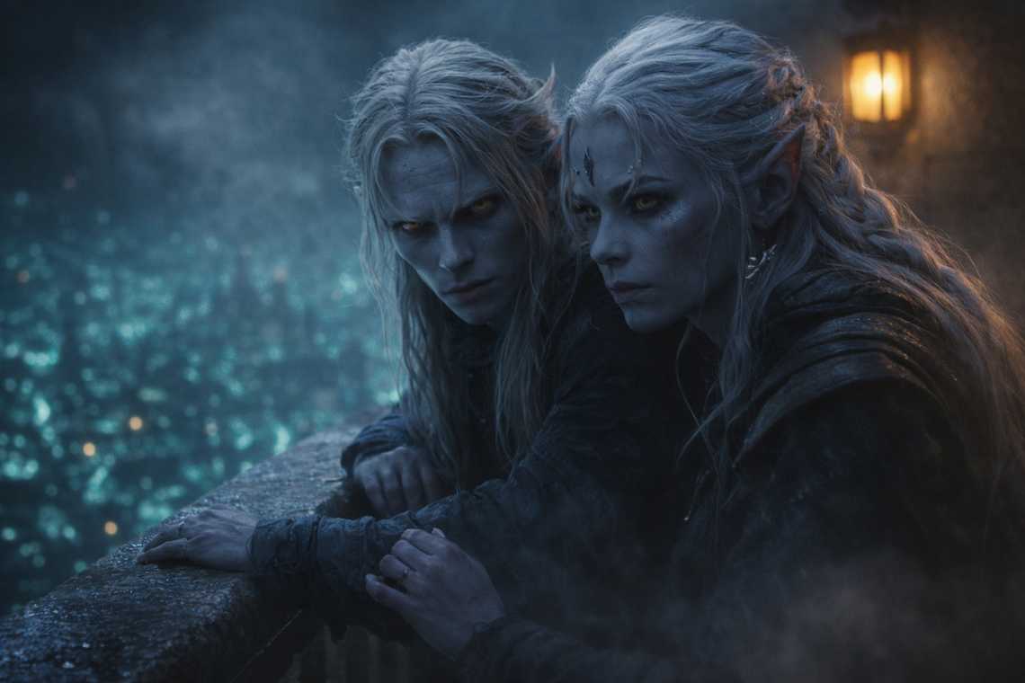 Siblings talking on the balcony