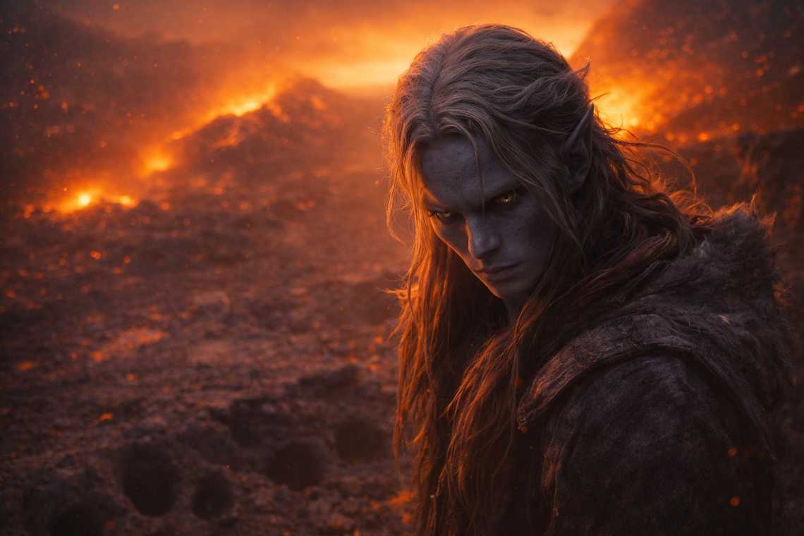 Drusniel watches Scorchshells vanish into the basalt cracks