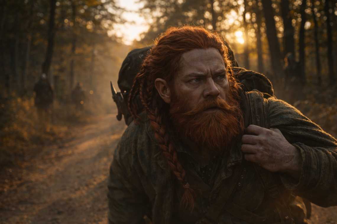 Flanking maneuver unfolding along the road