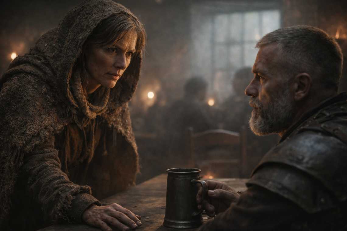 Sera arrives at Eldric's table