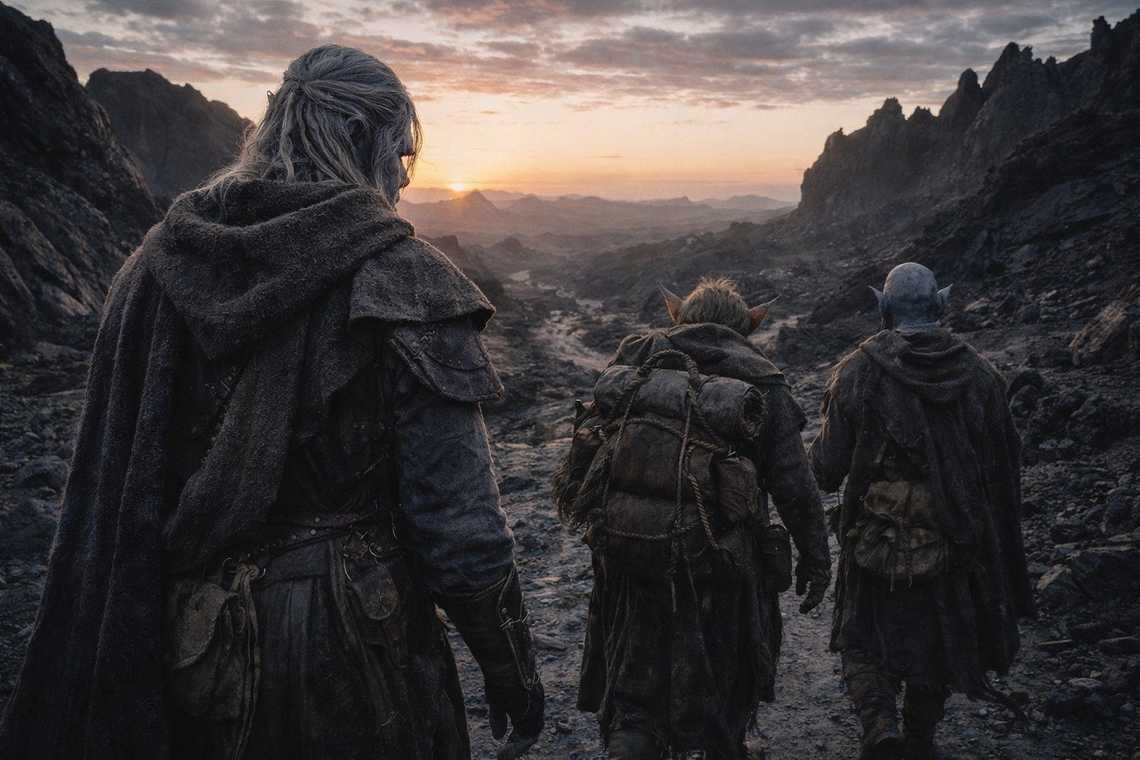 Three walk into the morning