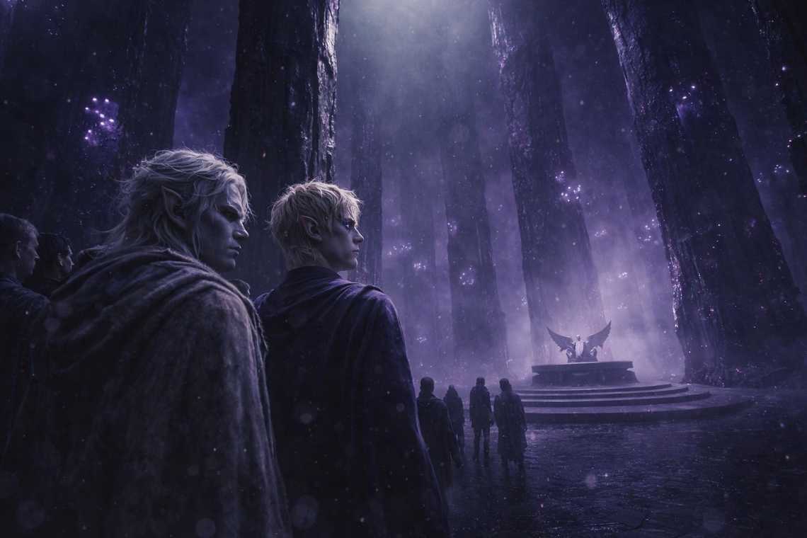 Drusniel and Annariel face Venemora's trial chamber