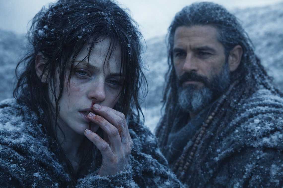 Dulint catches Maris by the elbow as she stumbles on the trail