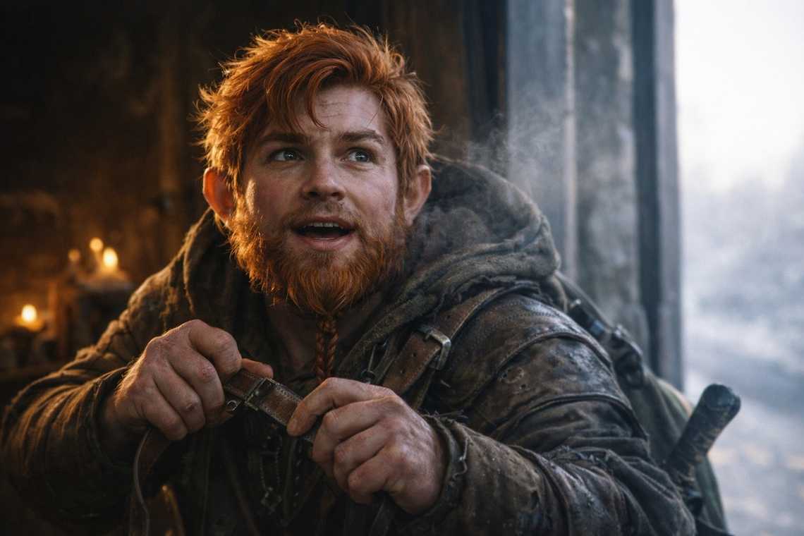 Balin's eager face, ready to act