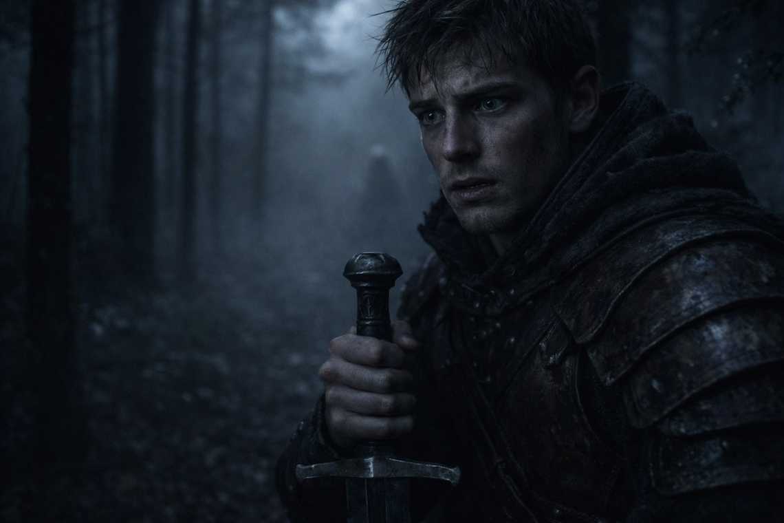 Varian and Garrick hear a scream in the misty forest