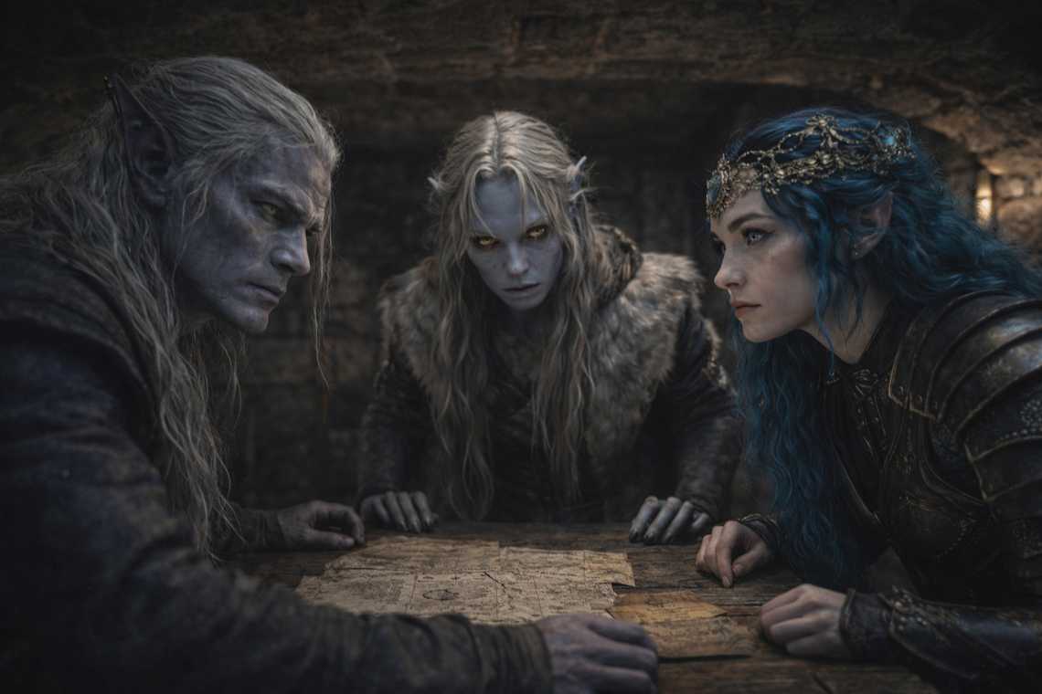 Two powers facing each other with Drusniel between them