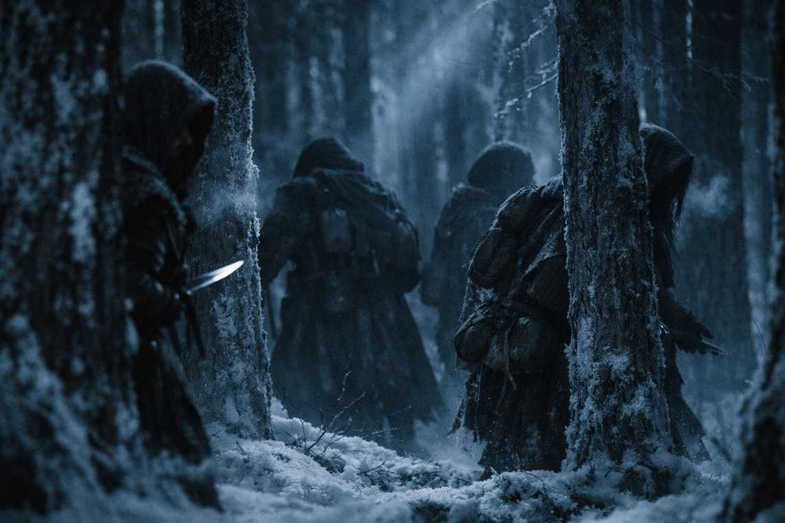 The hunters probe the perimeter with professional patience, testing positions before committing