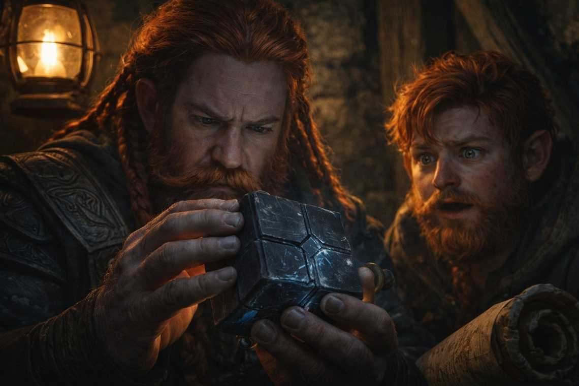 Dulint examines the strange cube in his hands