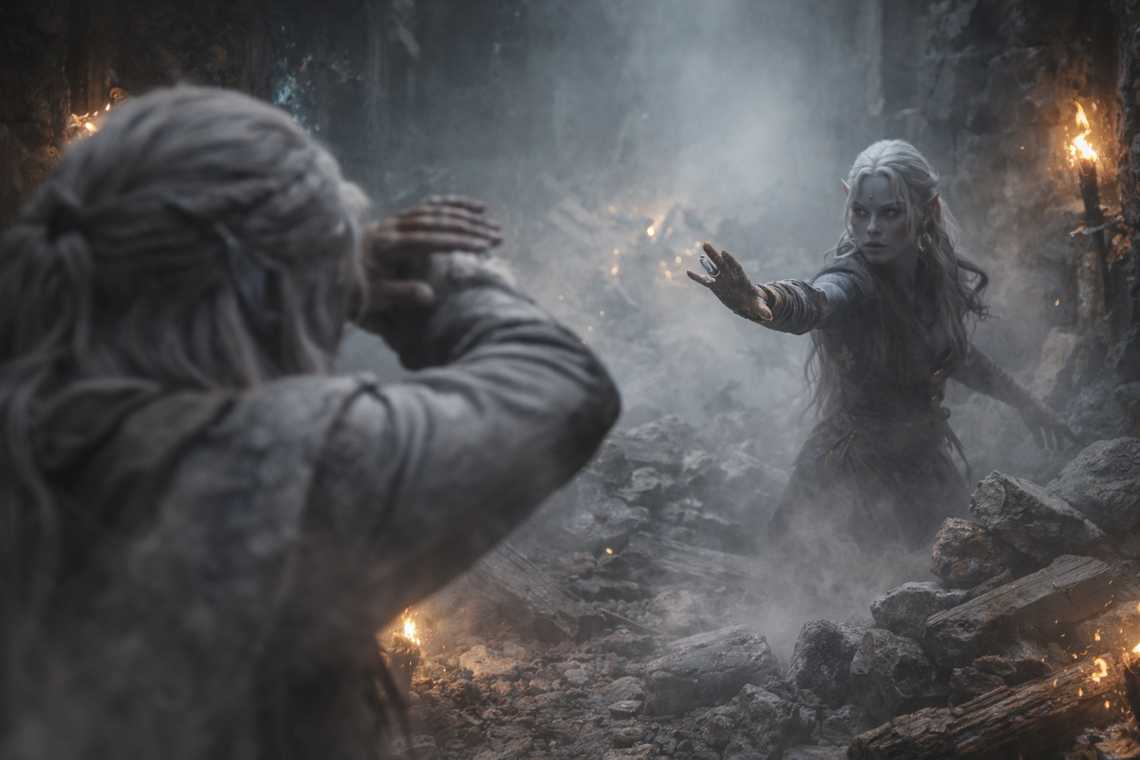 Ceiling collapsing amid the attack