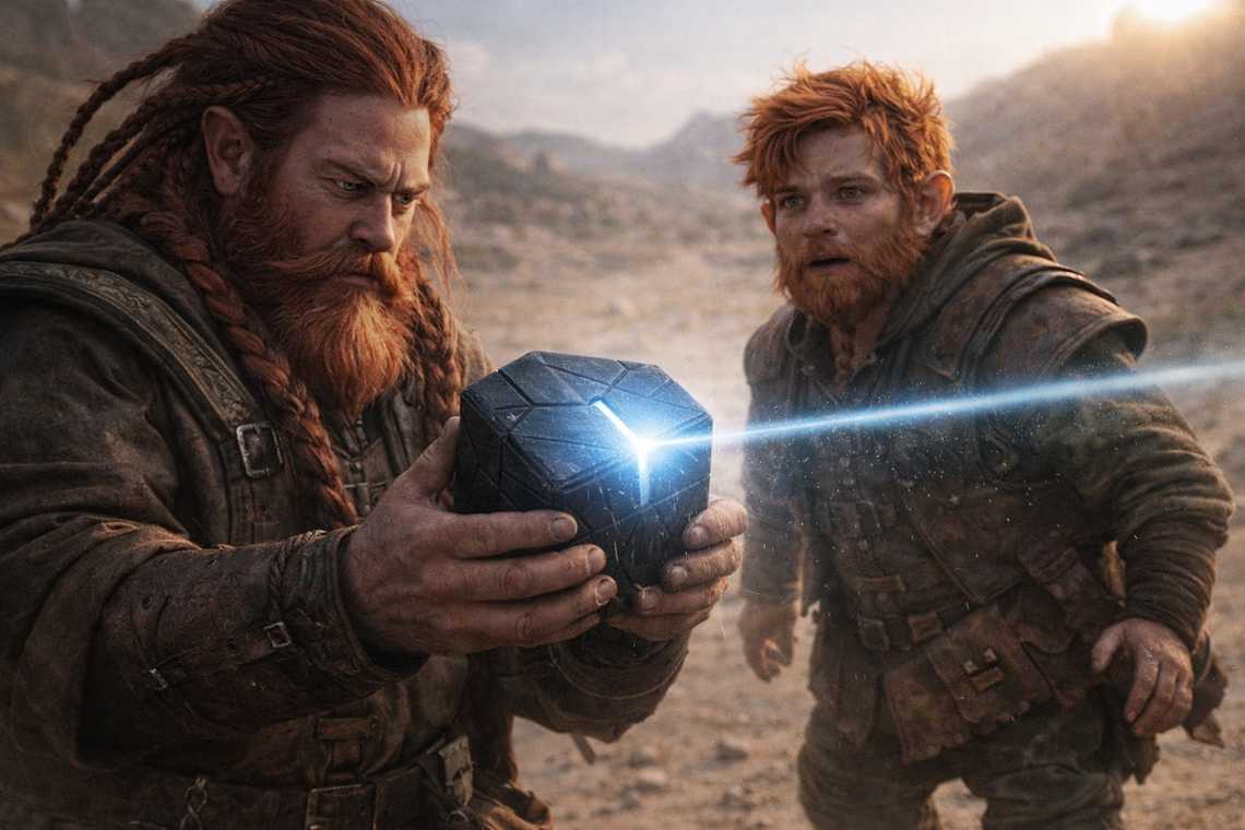 The cube pointing toward the north-east