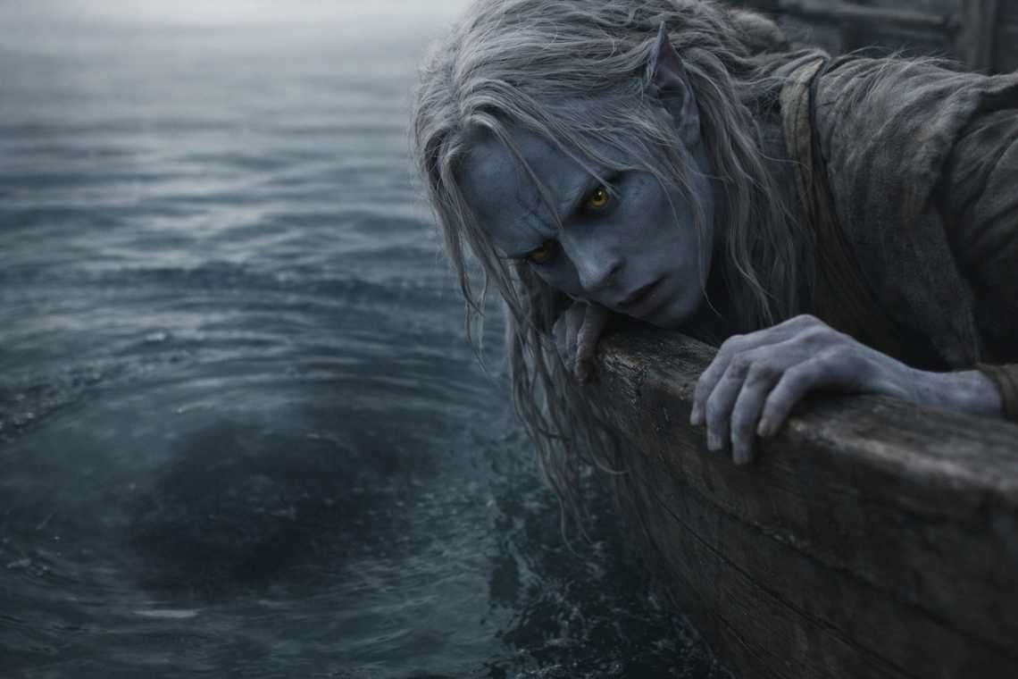 Something circling in the darkness below the hull