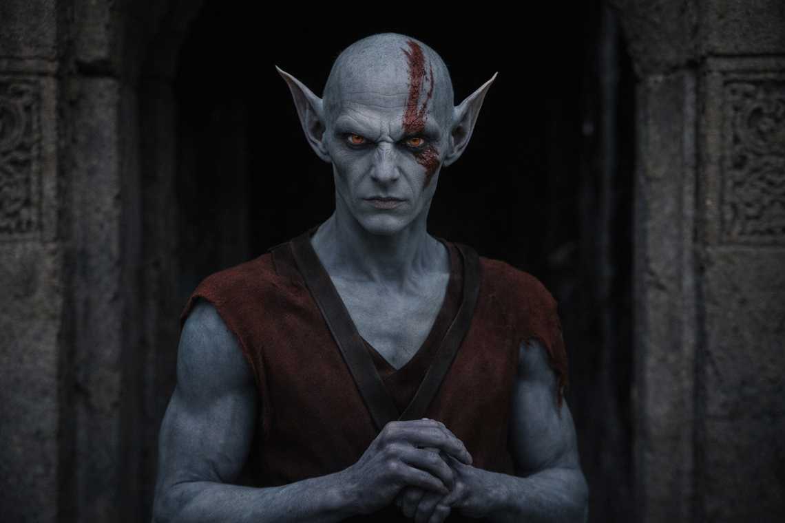 Elion standing in the doorway during the night conversation