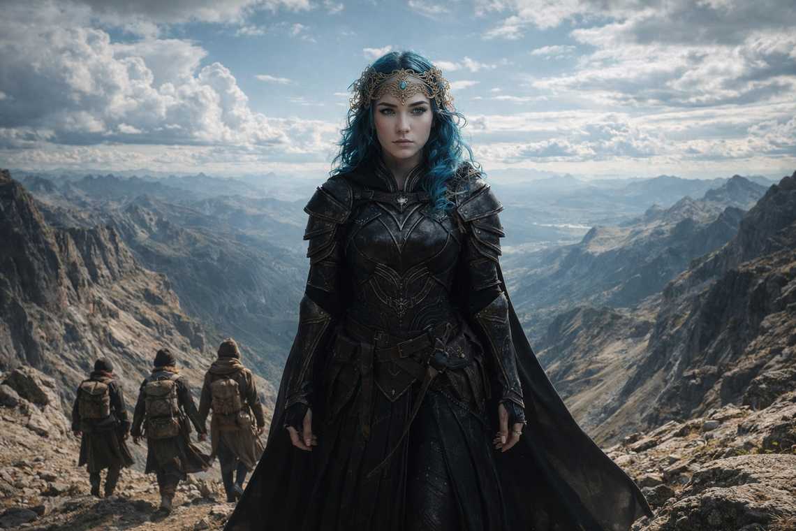 Nyxara at the ridge edge before descending