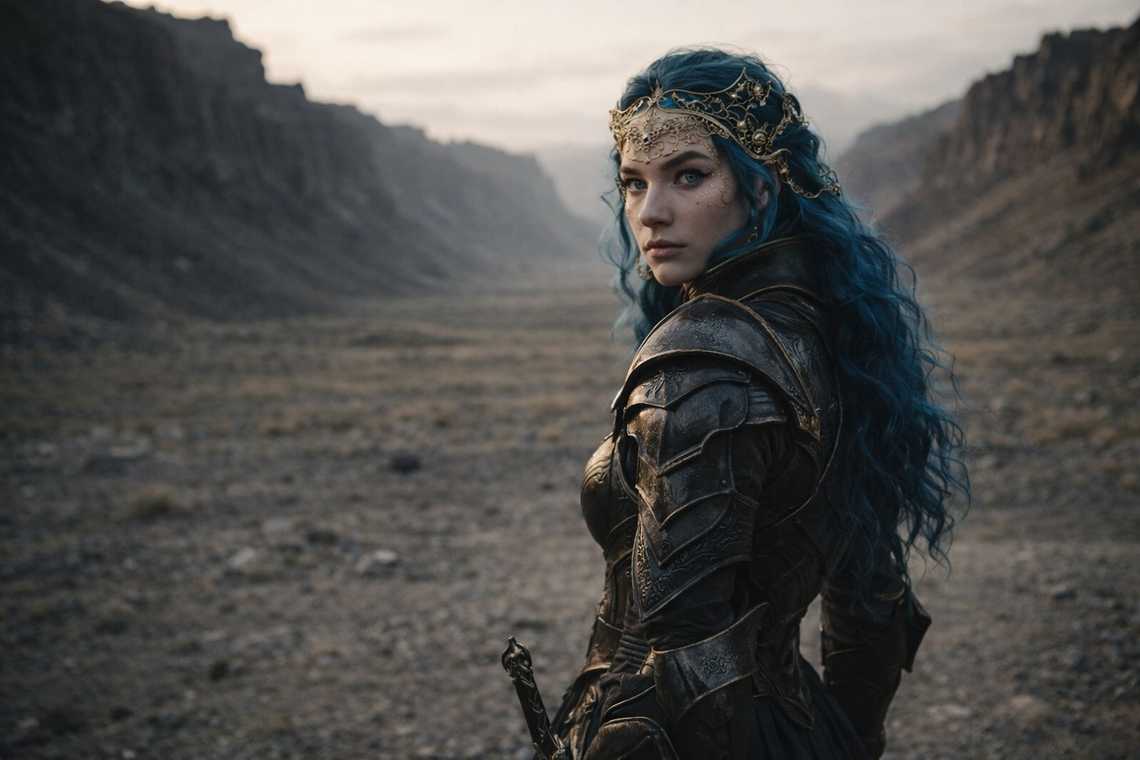 Nyxara stops at the ridge edge