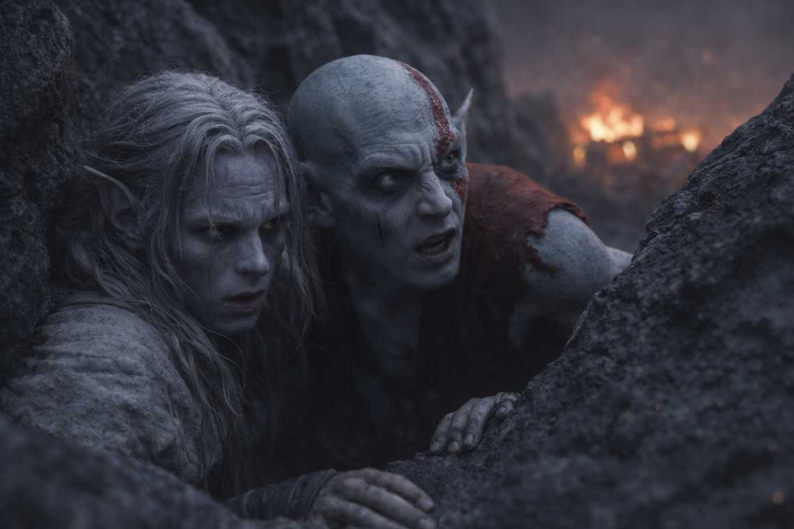 The fourth wagon burning in the distance