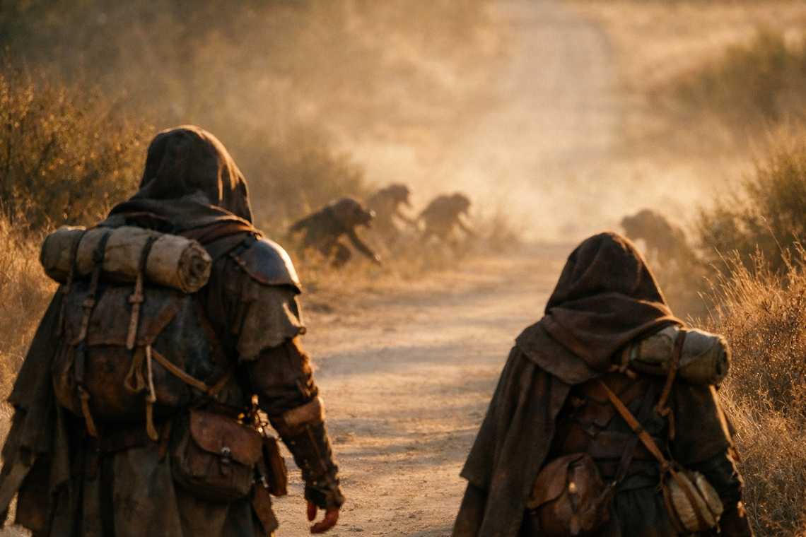 Pursuers moving with unnatural fluidity