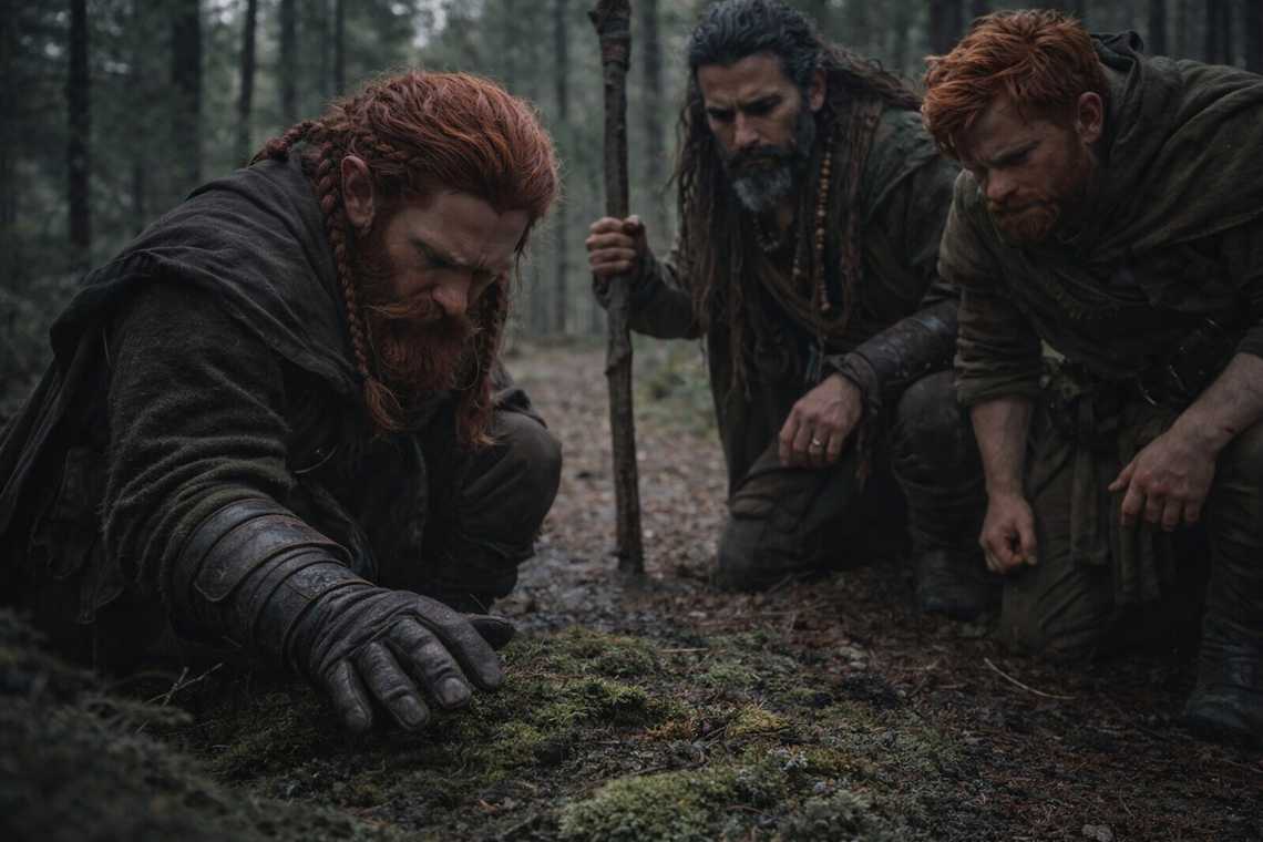 Dulint checks the ground with an unreadable expression