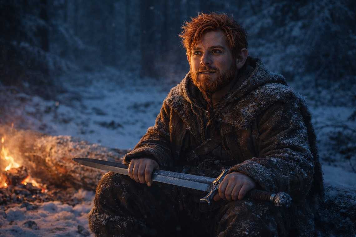 Balin takes first watch beside the campfire