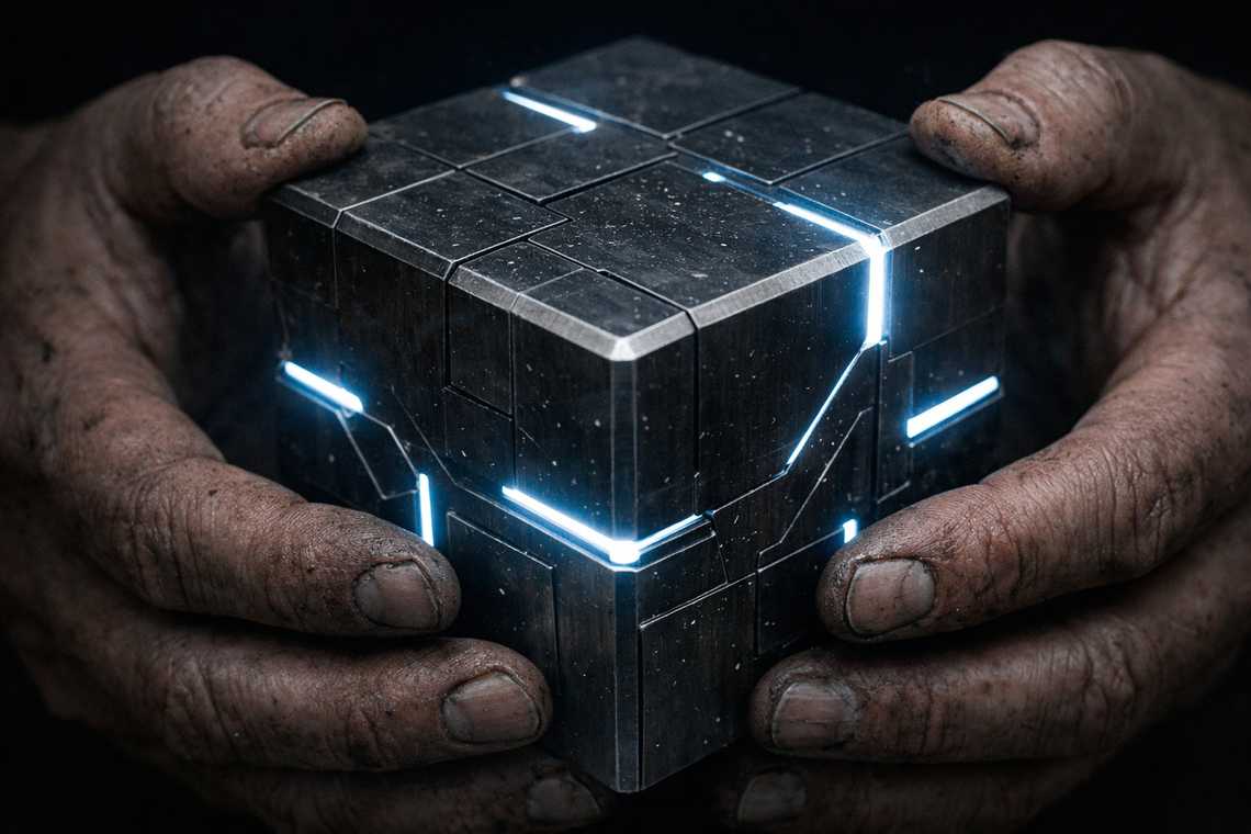 The cube's indifferent hum under mounting danger