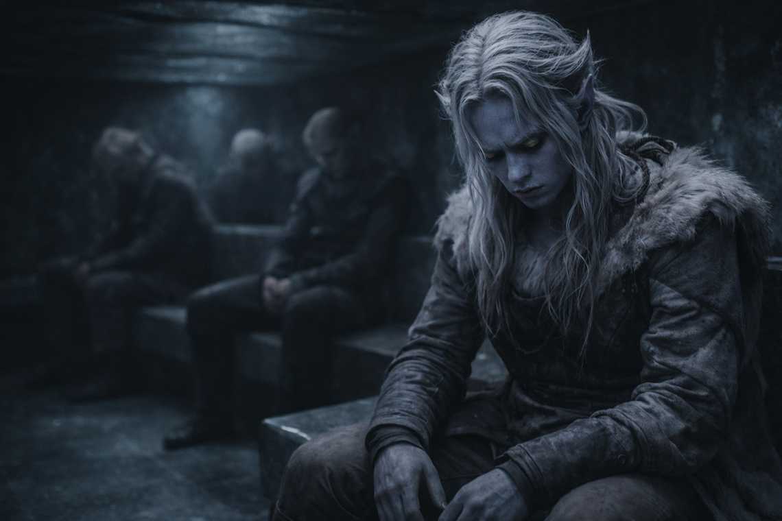 Waiting bench with failed candidates in silence