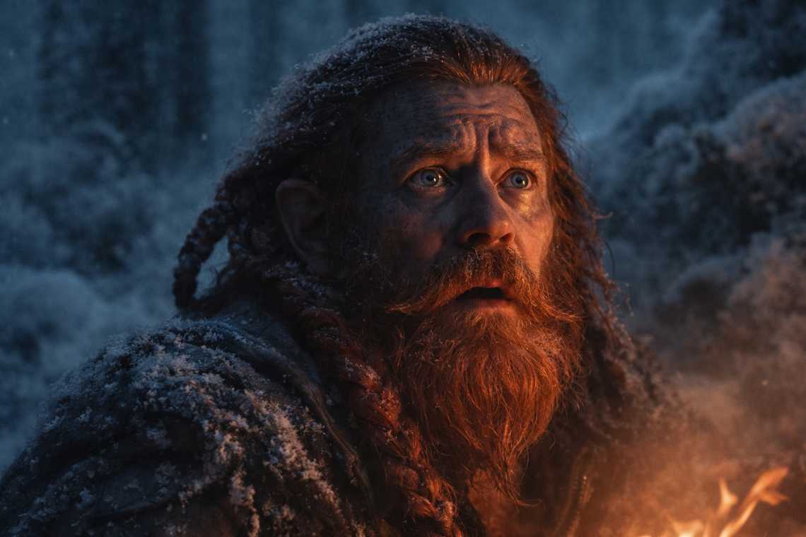 Dulint terrified in the campfire light