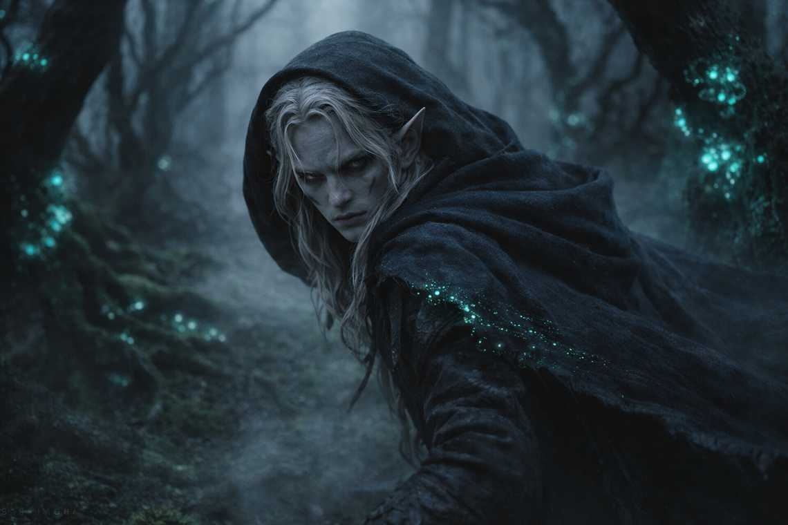 Dawn over the hidden grove before the trials