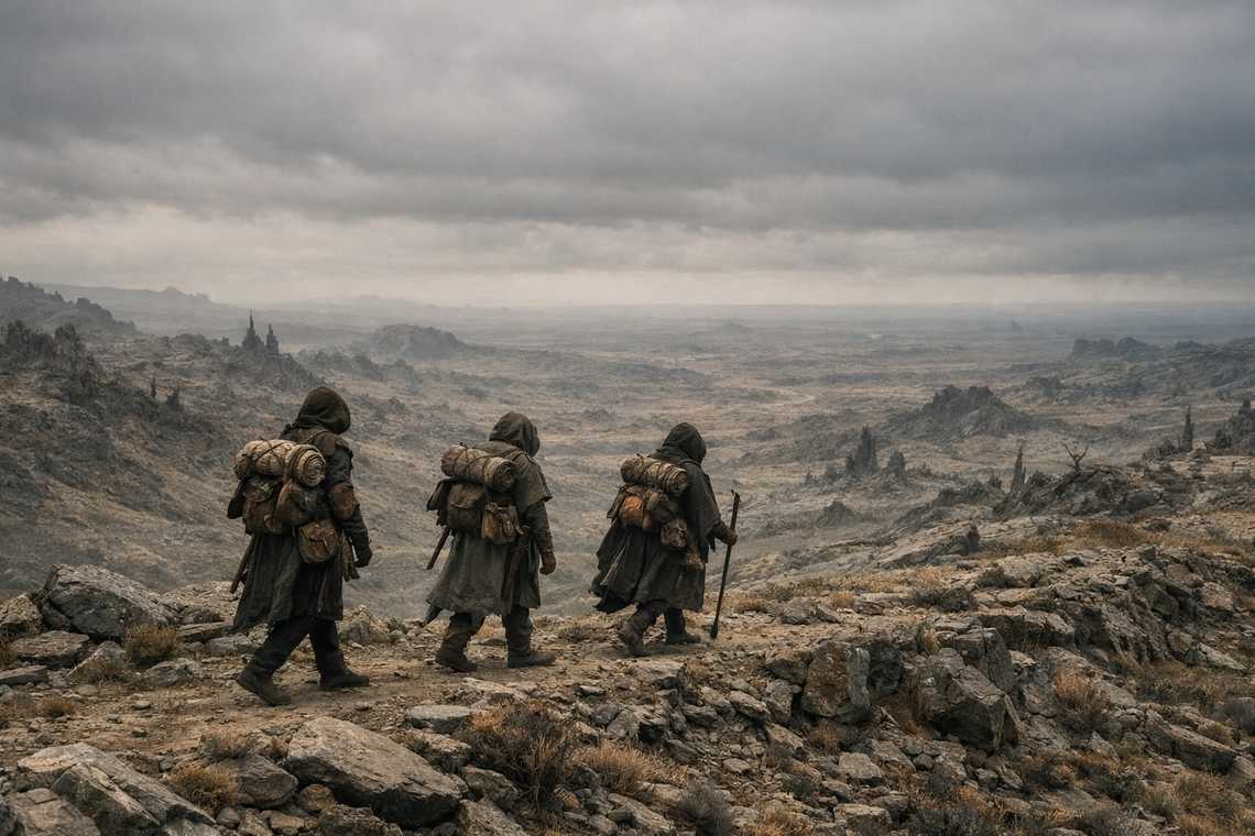 Ridge line and eastern horizon ahead