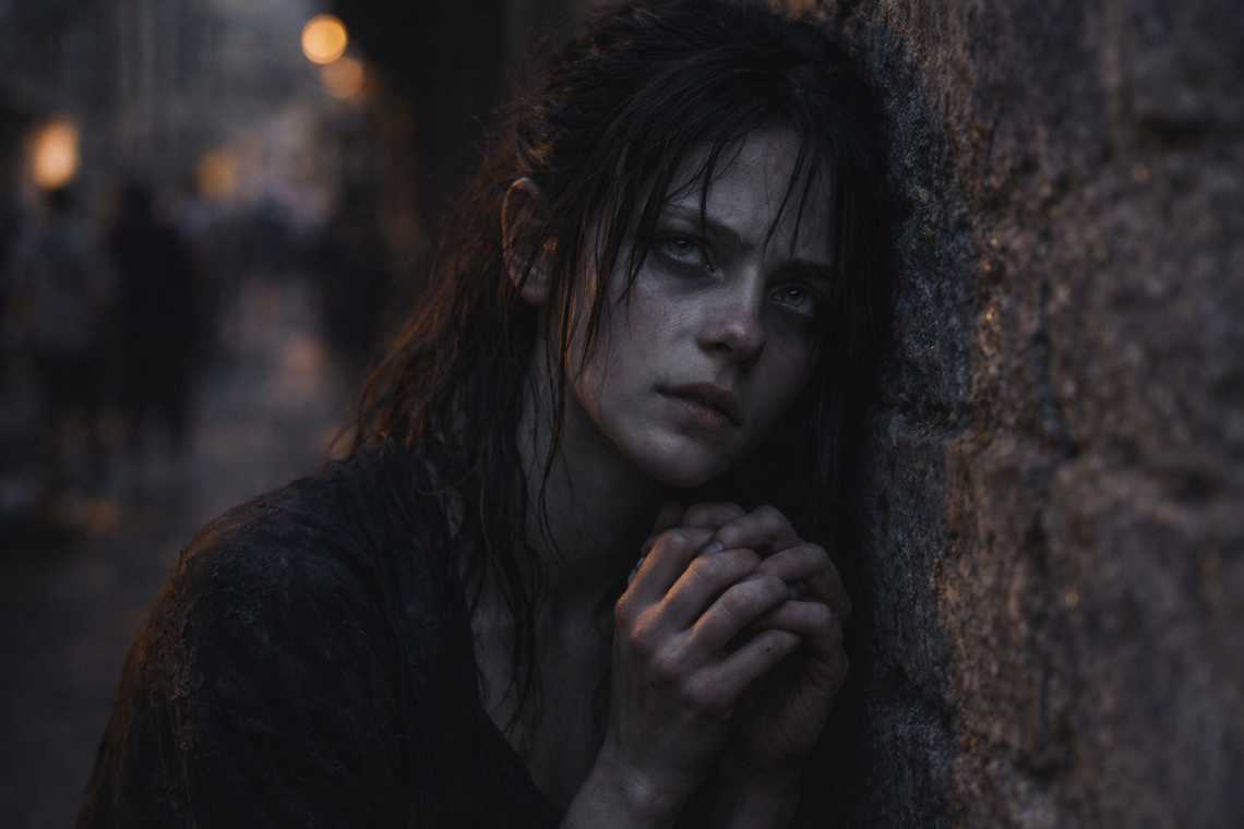 Maris waits against the wall