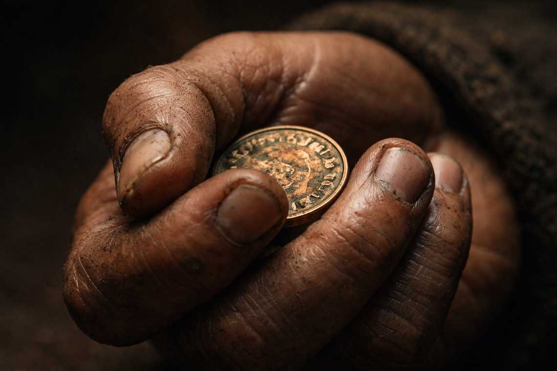 The coin triggers the transformation