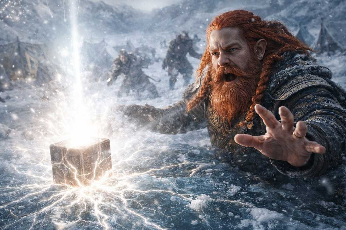 The Beacon screaming, white light radiating from the artifact