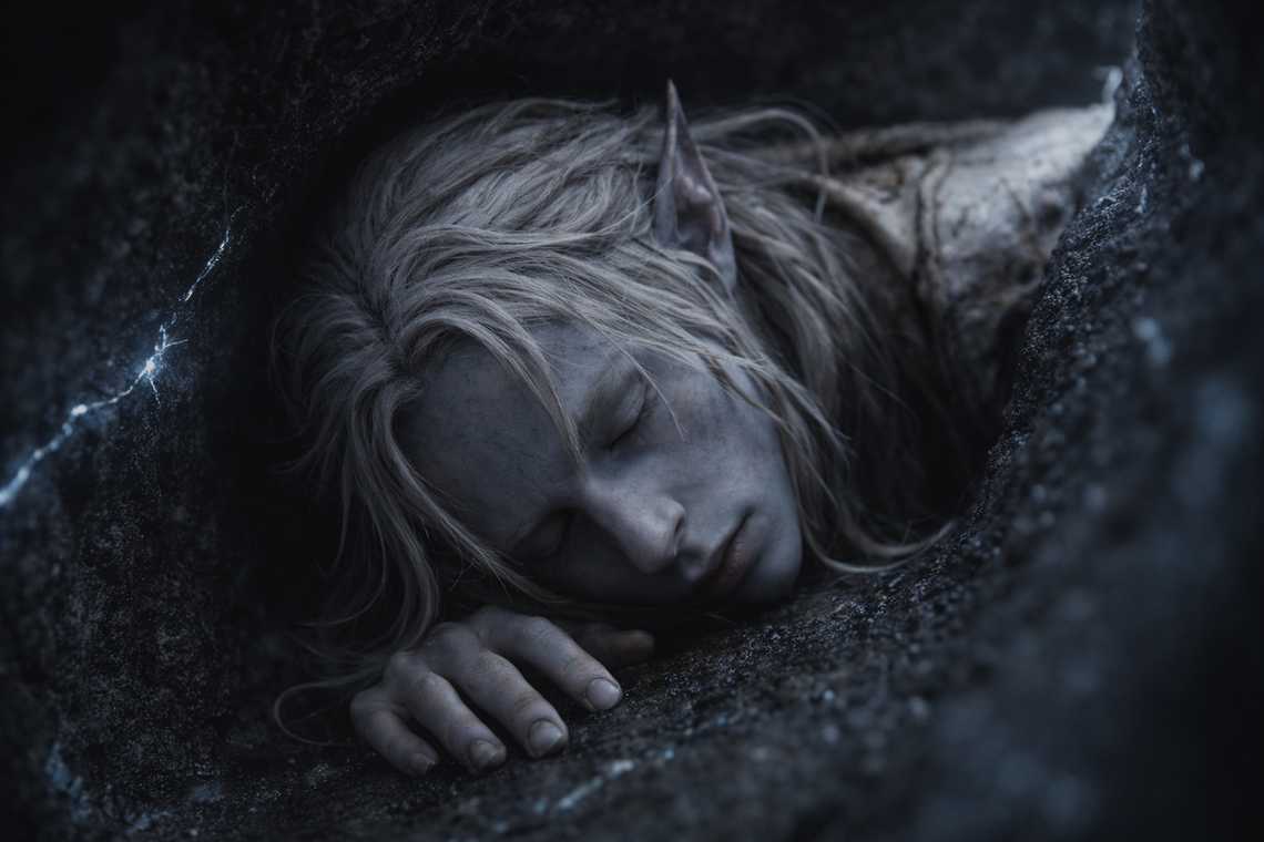 Drusniel following the colder air through branching tunnels